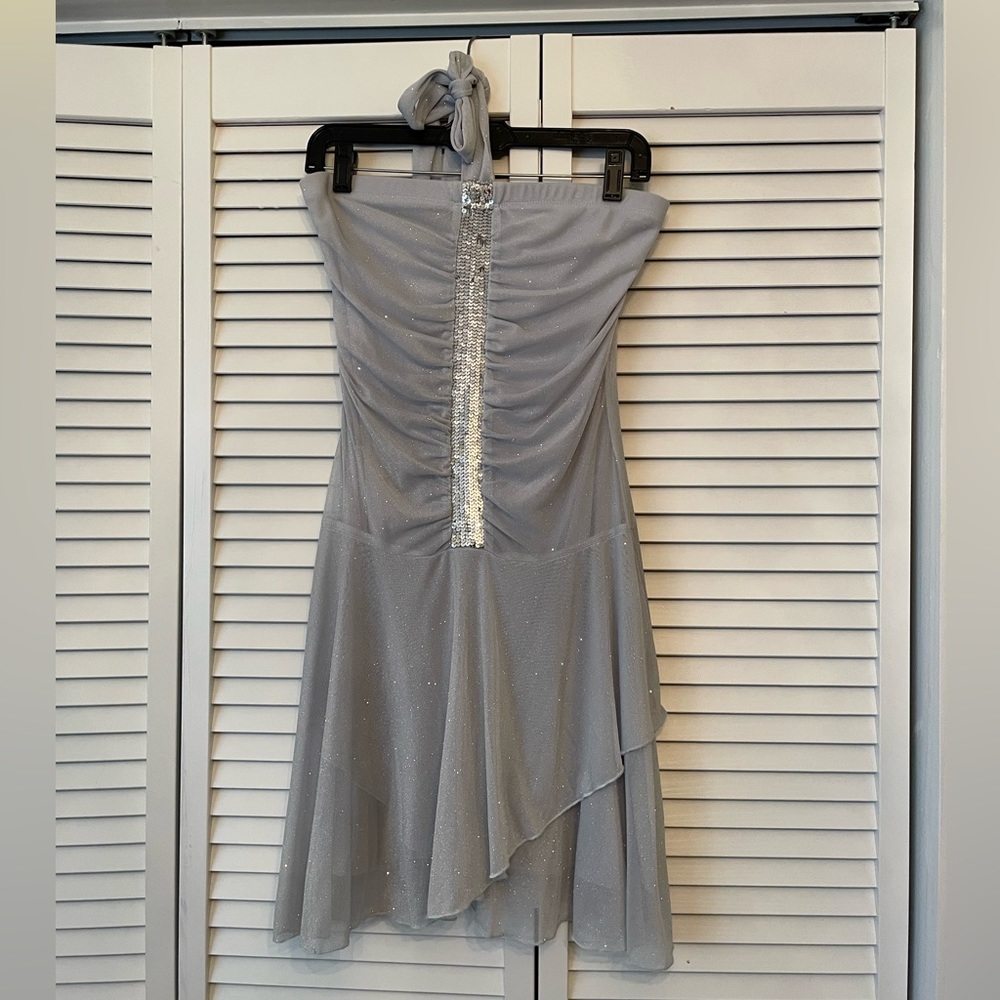 Ruby Rox Junior’s Large Strapless Silver Dress - image 1